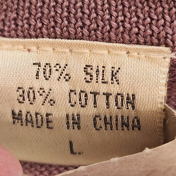 VTG Field Manor Silk Blend Cardigan Size L Color lavender 💜 - Picture 14 of 15